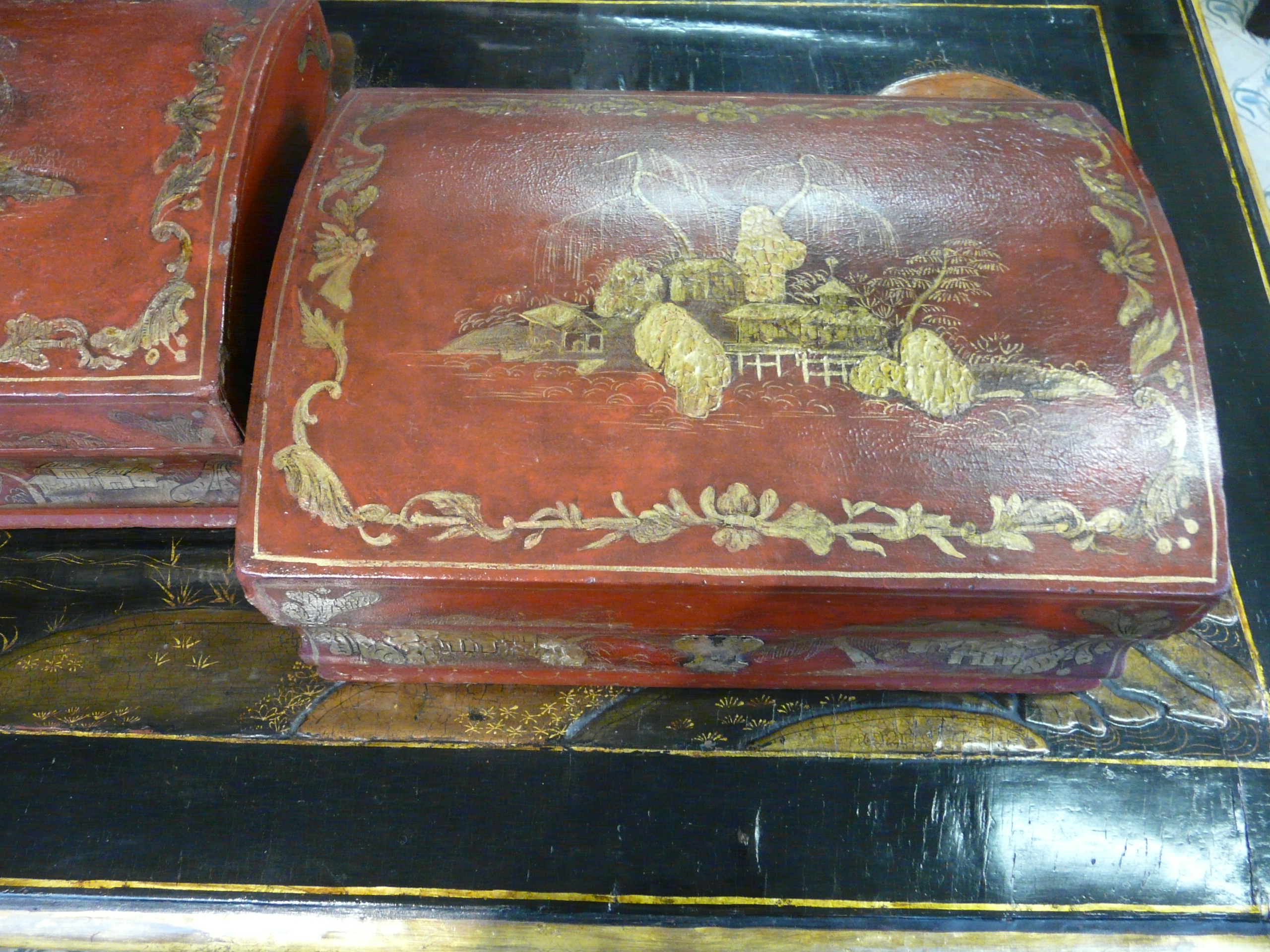 paire de boites à perruque XVIIIème.
